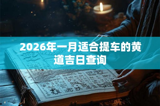 2026年一月适合提车的黄道吉日查询