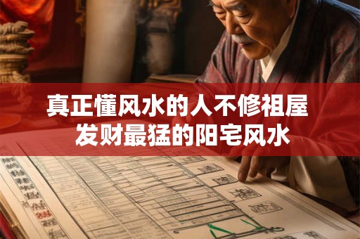 真正懂风水的人不修祖屋  发财最猛的阳宅风水