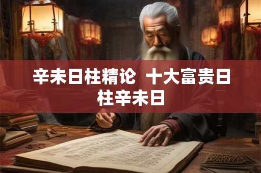 辛未日柱精论  十大富贵日柱辛未日