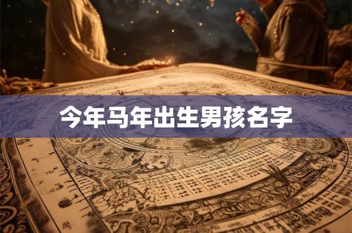 今年马年出生男孩名字