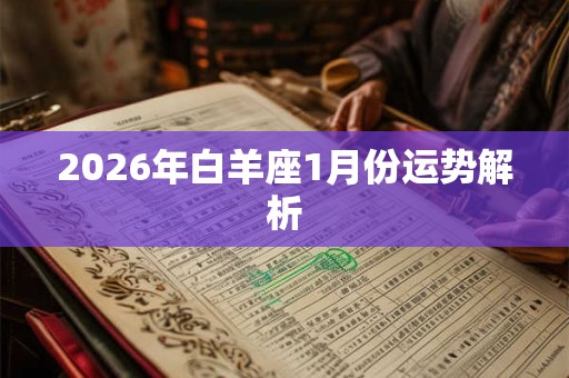 2026年白羊座1月份运势解析 2026年白羊座1月份运势解析