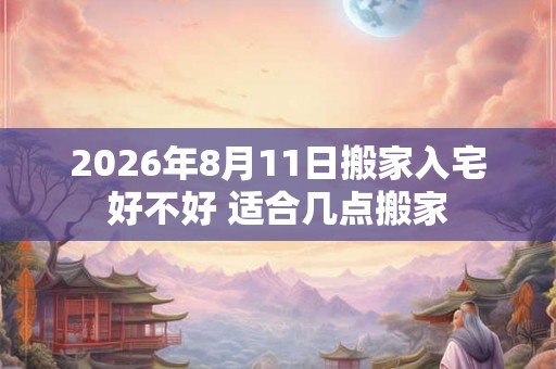 2026年8月11日搬家入宅好不好 适合几点搬家
