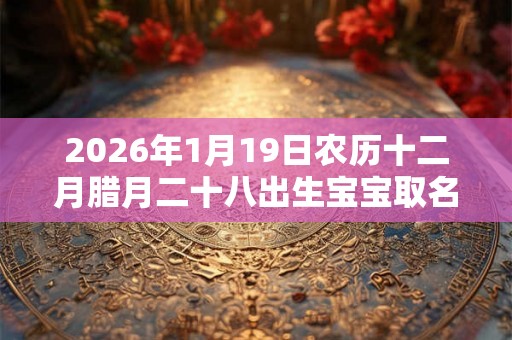 2026年1月19日农历十二月腊月二十八出生宝宝取名大全