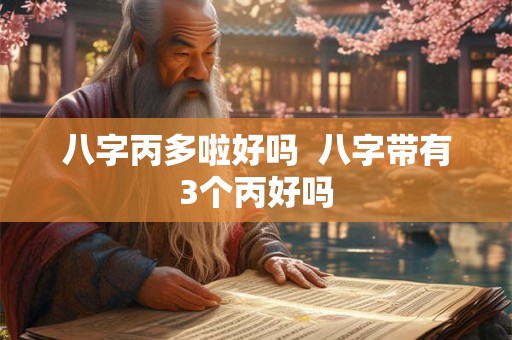 八字丙多啦好吗 八字带有3个丙好吗 八字丙多啦好吗 八字带有3个丙好吗