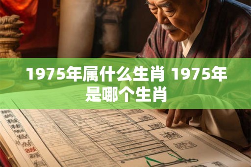 1975年属什么生肖 1975年是哪个生肖