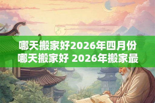 哪天搬家好2026年四月份哪天搬家好 2026年搬家最佳时间
