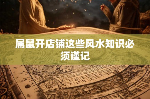 属鼠开店铺这些风水知识必须谨记 属鼠开店铺这些风水知识必须谨记