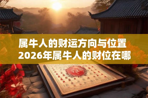 属牛人的财运方向与位置 2026年属牛人的财位在哪