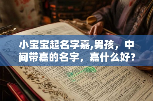 小宝宝起名字嘉,男孩，中间带嘉的名字，嘉什么好？