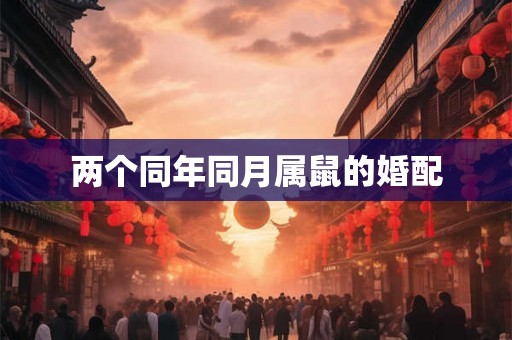 两个同年同月属鼠的婚配