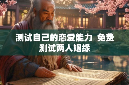 测试自己的恋爱能力  免费测试两人姻缘