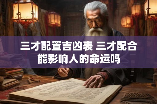 三才配置吉凶表 三才配合能影响人的命运吗 三才配置吉凶表 三才配合能影响人的命运吗
