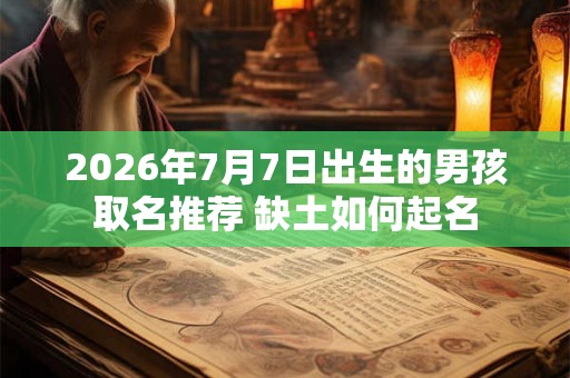 2026年7月7日出生的男孩取名推荐 缺土如何起名 2026年7月7日出生的男孩取名推荐 缺土如何起名