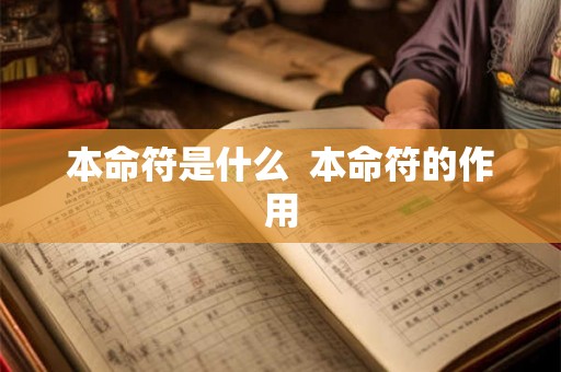 本命符是什么 本命符的作用 本命符是什么 本命符的作用
