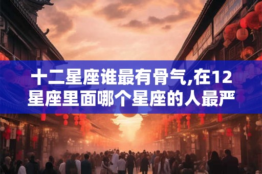 十二星座谁最有骨气,在12星座里面哪个星座的人最严肃？