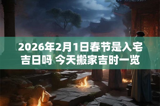 2026年2月1日春节是入宅吉日吗 今天搬家吉时一览