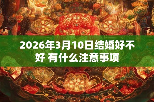 2026年3月10日结婚好不好 有什么注意事项 2026年3月10日结婚好不好 有什么注意事项