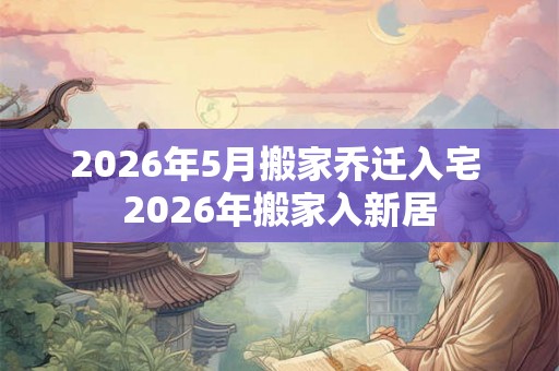 2026年5月搬家乔迁入宅 2026年搬家入新居 2026年5月搬家乔迁入宅 2026年搬家入新居