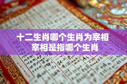 十二生肖哪个生肖为宰相 宰相是指哪个生肖 十二生肖哪个生肖为宰相 宰相是指哪个生肖
