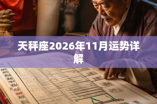天秤座2026年11月运势详解
