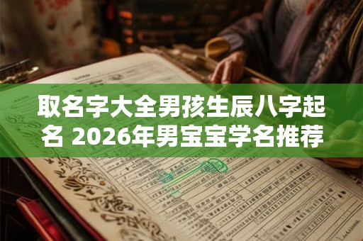 取名字大全男孩生辰八字起名 2026年男宝宝学名推荐