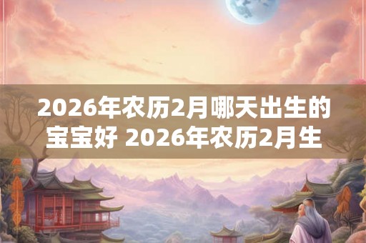 2026年农历2月哪天出生的宝宝好 2026年农历2月生子吉日 2026年农历2月哪天出生的宝宝好 2026年农历2月生子吉日
