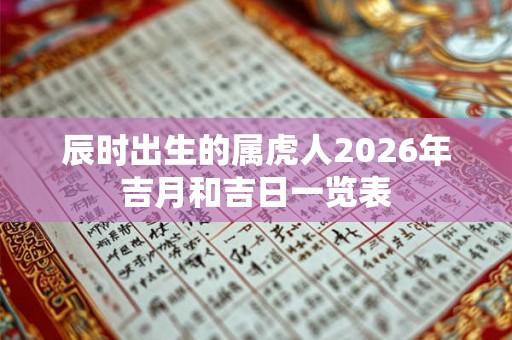 辰时出生的属虎人2026年吉月和吉日一览表