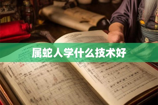 属蛇人学什么技术好