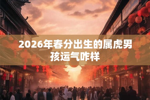 2026年春分出生的属虎男孩运气咋样