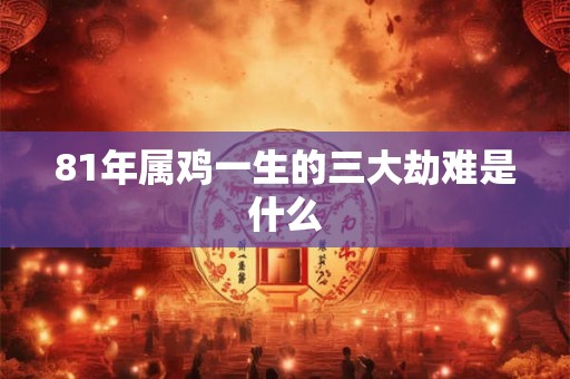 81年属鸡一生的三大劫难是什么