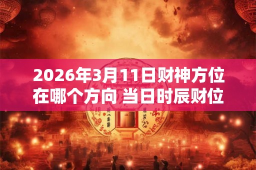 2026年3月11日财神方位在哪个方向 当日时辰财位变化表