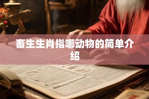 畜生生肖指哪动物的简单介绍