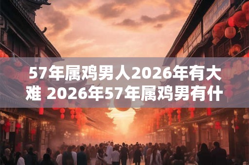 57年属鸡男人2026年有大难 2026年57年属鸡男有什么灾祸