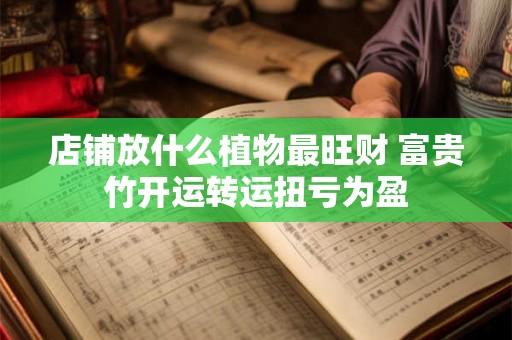 店铺放什么植物最旺财 富贵竹开运转运扭亏为盈