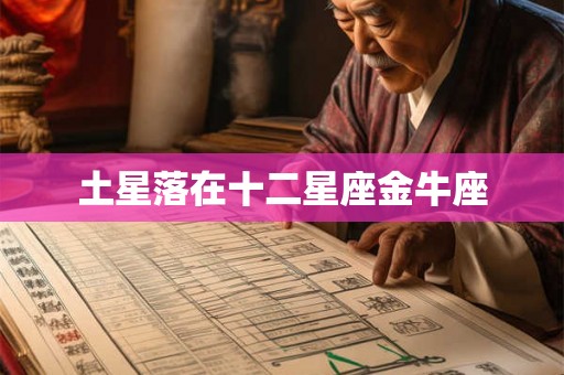 土星落在十二星座金牛座