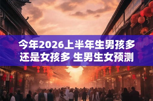 今年2026上半年生男孩多还是女孩多 生男生女预测