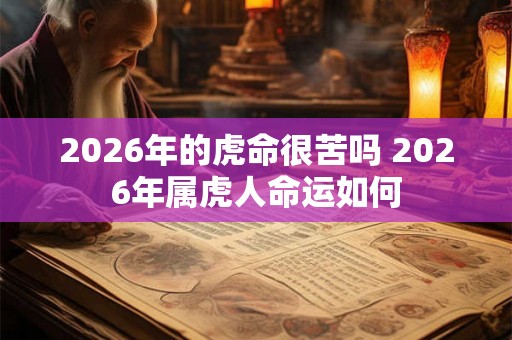 2026年的虎命很苦吗 2026年属虎人命运如何