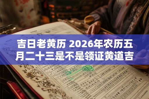吉日老黄历 2026年农历五月二十三是不是领证黄道吉日 吉日老黄历 2026年农历五月二十三是不是领证黄道吉日