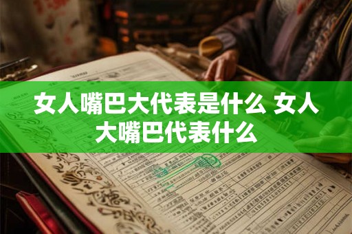 女人嘴巴大代表是什么 女人大嘴巴代表什么