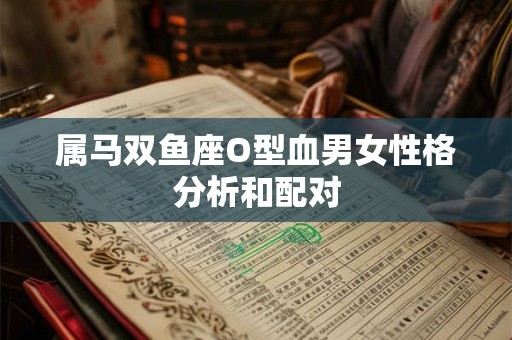 属马双鱼座O型血男女性格分析和配对