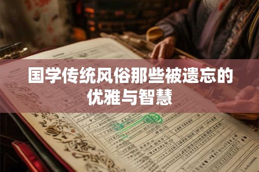 国学传统风俗那些被遗忘的优雅与智慧