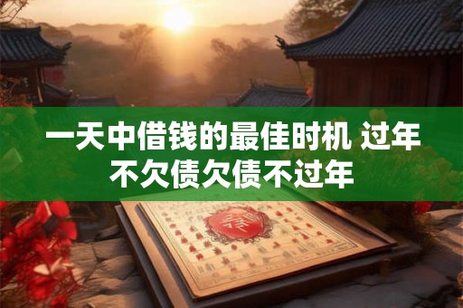 一天中借钱的最佳时机 过年不欠债欠债不过年