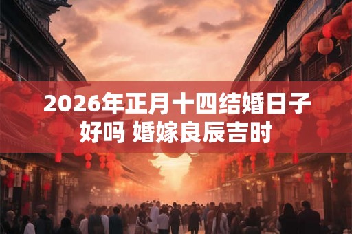 2026年正月十四结婚日子好吗 婚嫁良辰吉时 2026年正月十四结婚日子好吗 婚嫁良辰吉时