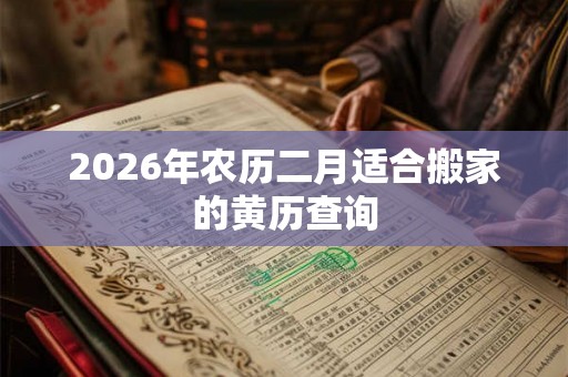 2026年农历二月适合搬家的黄历查询