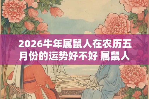 2026牛年属鼠人在农历五月份的运势好不好 属鼠人2026年运势 2026牛年属鼠人在农历五月份的运势好不好 属鼠人2026年运势