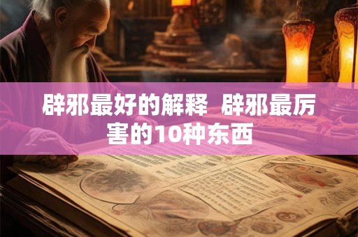 辟邪最好的解释  辟邪最厉害的10种东西