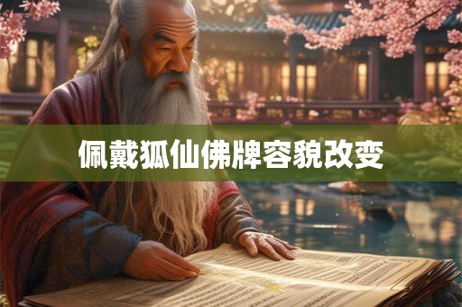 佩戴狐仙佛牌容貌改变 佩戴狐仙佛牌容貌改变