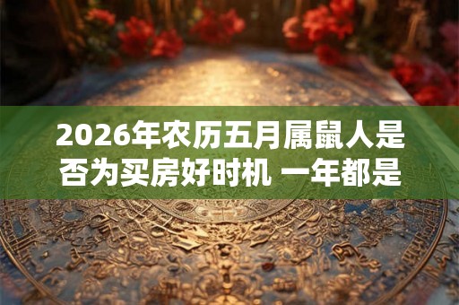 2026年农历五月属鼠人是否为买房好时机 一年都是好时机 2026年农历五月属鼠人是否为买房好时机 一年都是好时机