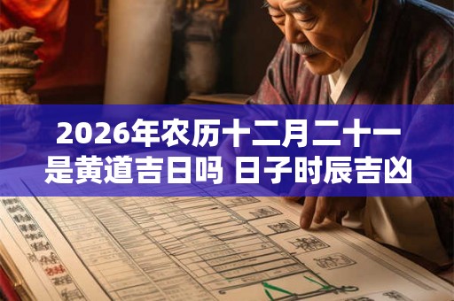 2026年农历十二月二十一是黄道吉日吗 日子时辰吉凶
