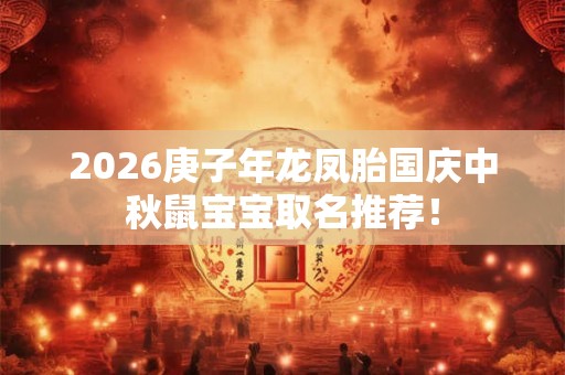 2026庚子年龙凤胎国庆中秋鼠宝宝取名推荐！
